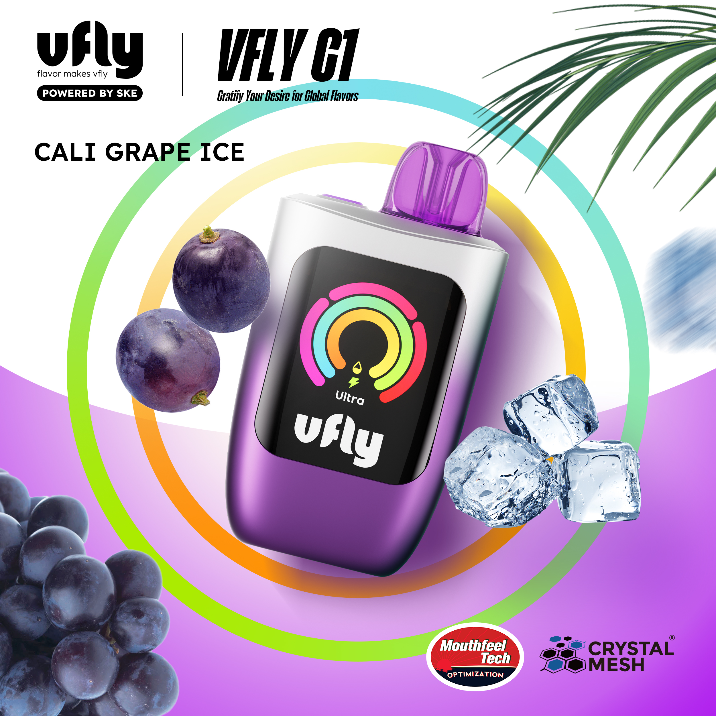 CALI-GRAPE-ICE 브이플라이 VFLY C1 캘리 그레이프 아이스 일회용 전자담배 - 이미지 1